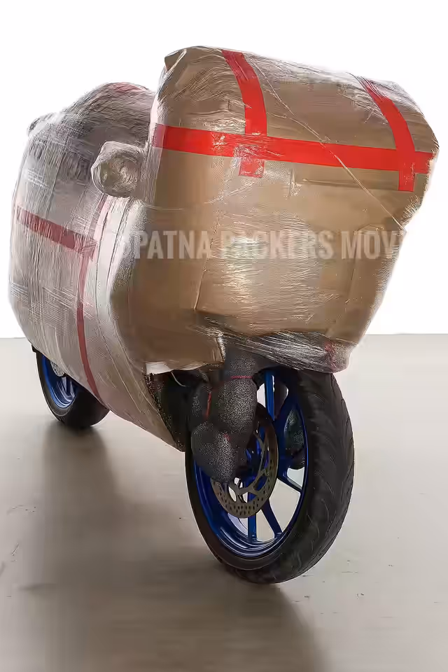 Bike wrapped for safe transportation
