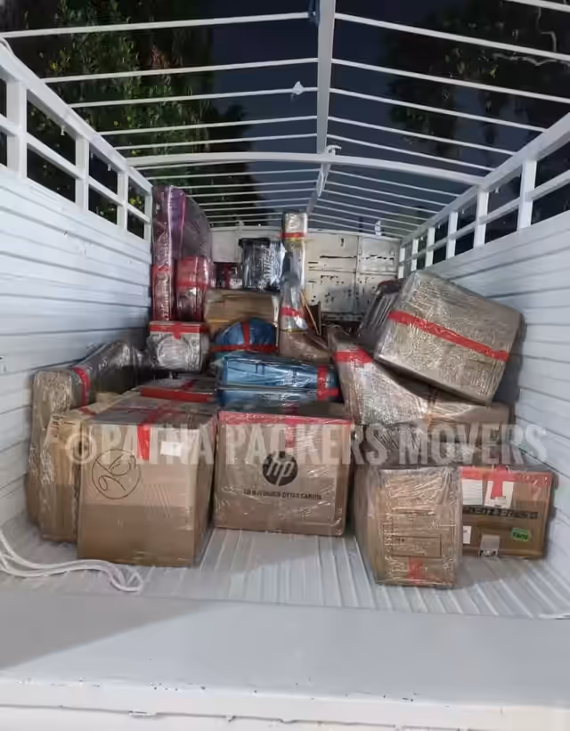 Loading truck for household shifting